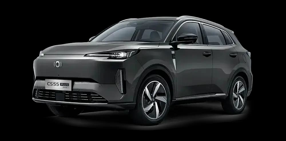 A dark grey Changan CS55.
